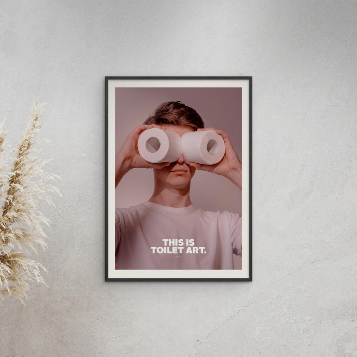 POSTER mit Rahmen A.P. Atelier - Toilet - Schwarz/Naturfarben, Holz/Papier (70/100cm) - Poster&Frame