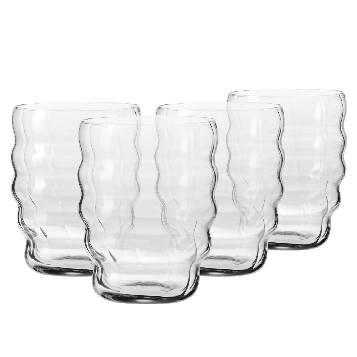 KAFFEE MOMENTS LATTE MACCHIATO, 4ER-SET, 440 ML - Transparent, Glas (8.5/10.5/8.5cm) - Krosno Glass