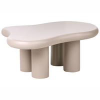 COUCHTISCH Beige Ondle - Taupe, Holzwerkstoff (70/100/40cm) - Beliani
