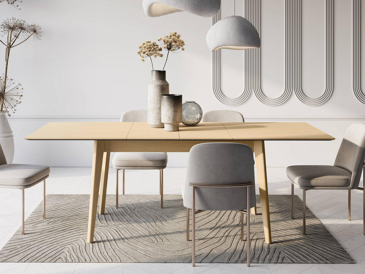 ESSTISCH ausziehbar Plot PT03 - Eichefarben, Holz/Holzwerkstoff (85/145/77cm) - MIRJAN24