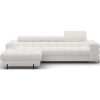 ECKSOFA Neviro L - Weiß (Amore 01) - Weiß, Holzwerkstoff (285/181cm) - Möblo