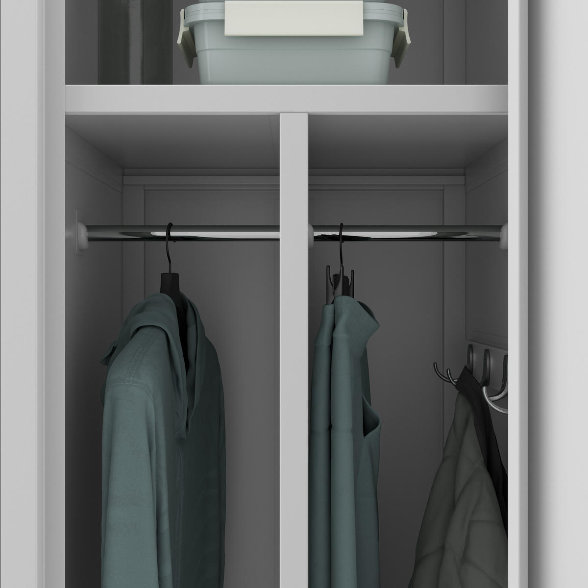 METALL-ARBEITSSCHRANK KACPER D600 - Grau, Metall (80/180/60cm)