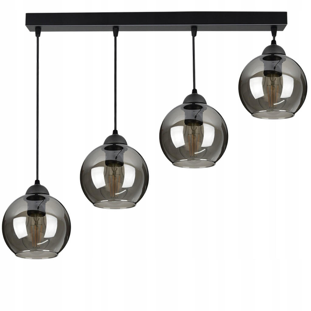 PENDELLEUCHTE HAGEN - Schwarz, Glas/Metall (15/70/100cm) - kiki design