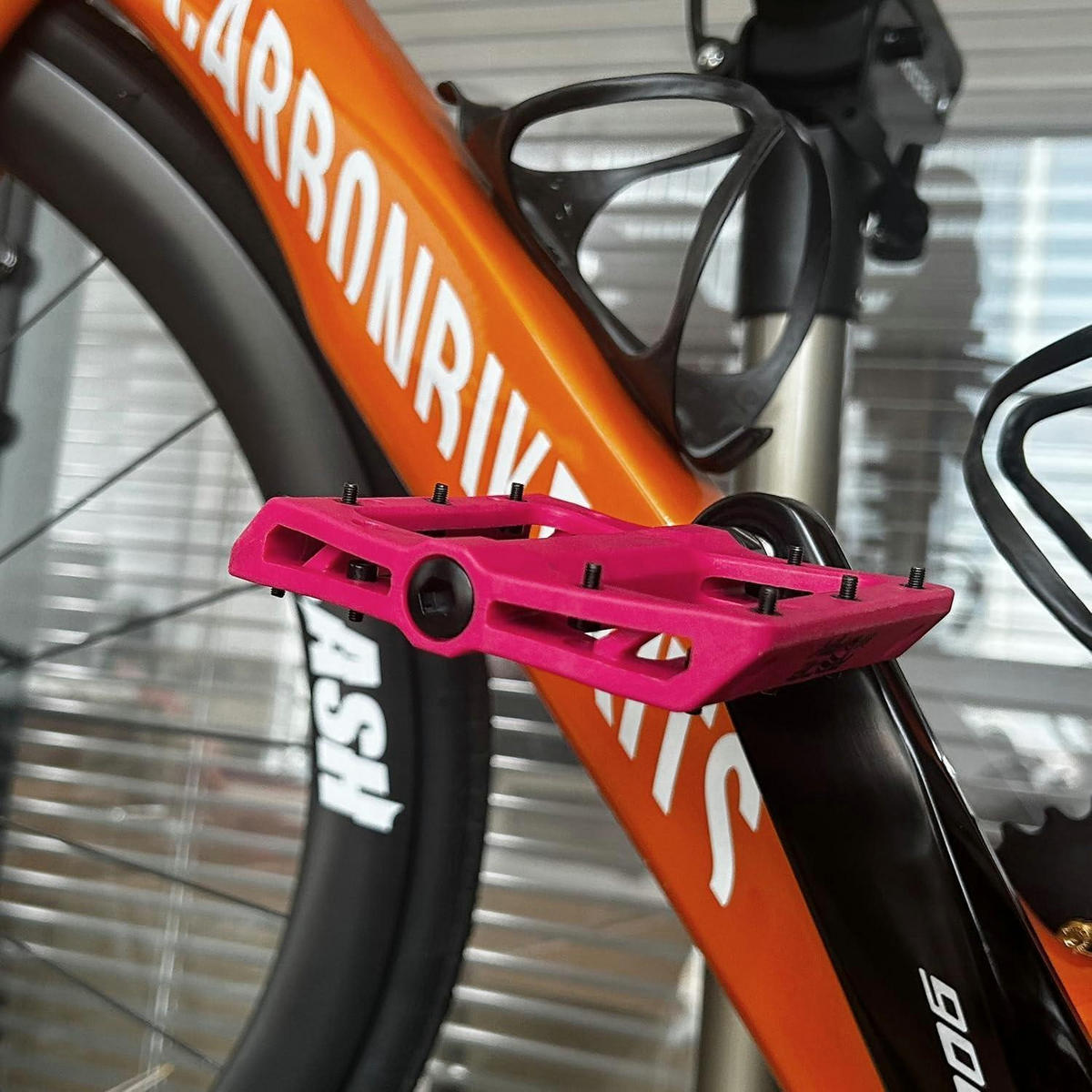 FAHRRADPEDALE Nylonfaser Pink 1 Paar - Pink, Kunststoff (10.7/1.8/12.4cm)