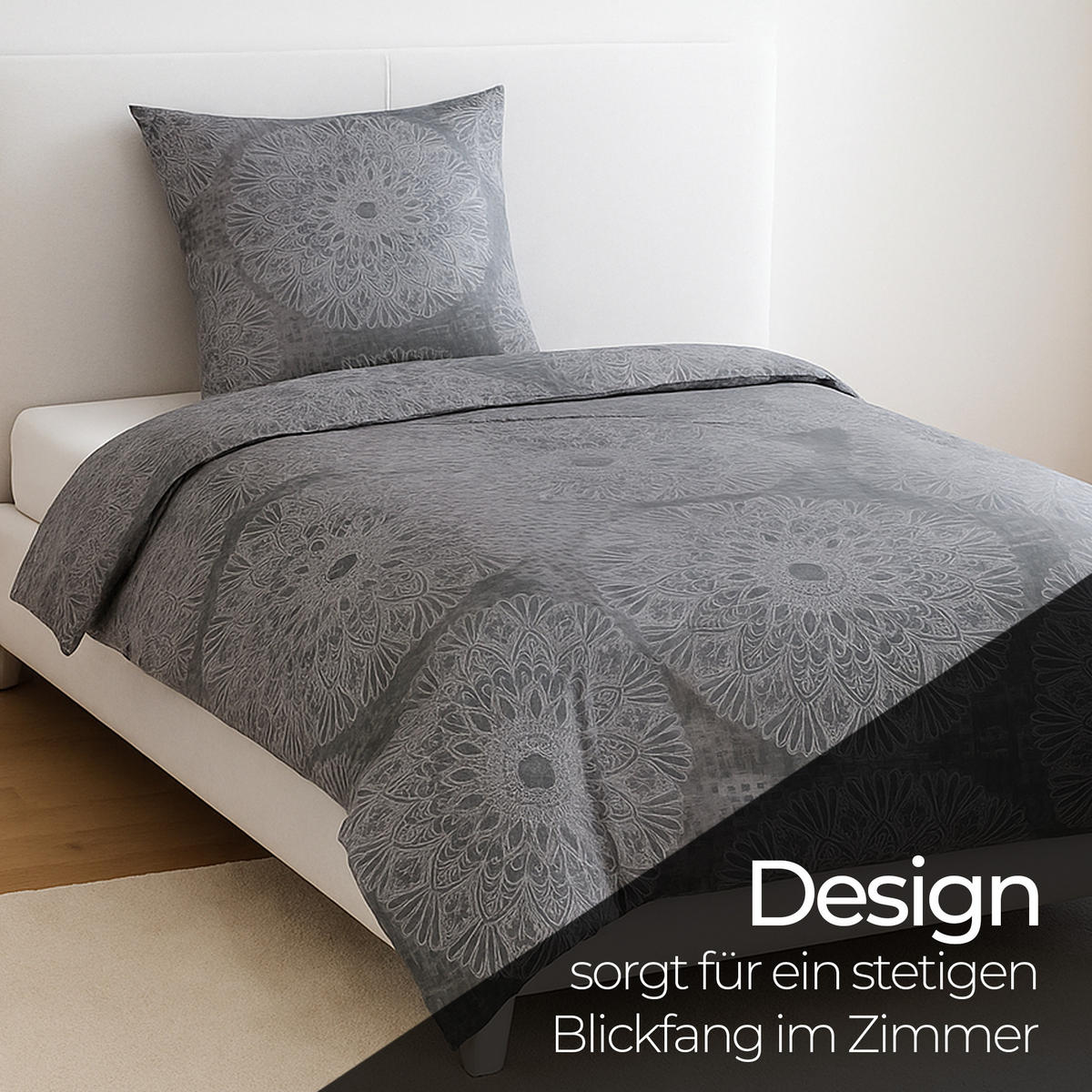 BETTWÄSCHE-SET (135x200cm) - Lanzarote - Grau, Textil (135/200cm) - Bestlivings