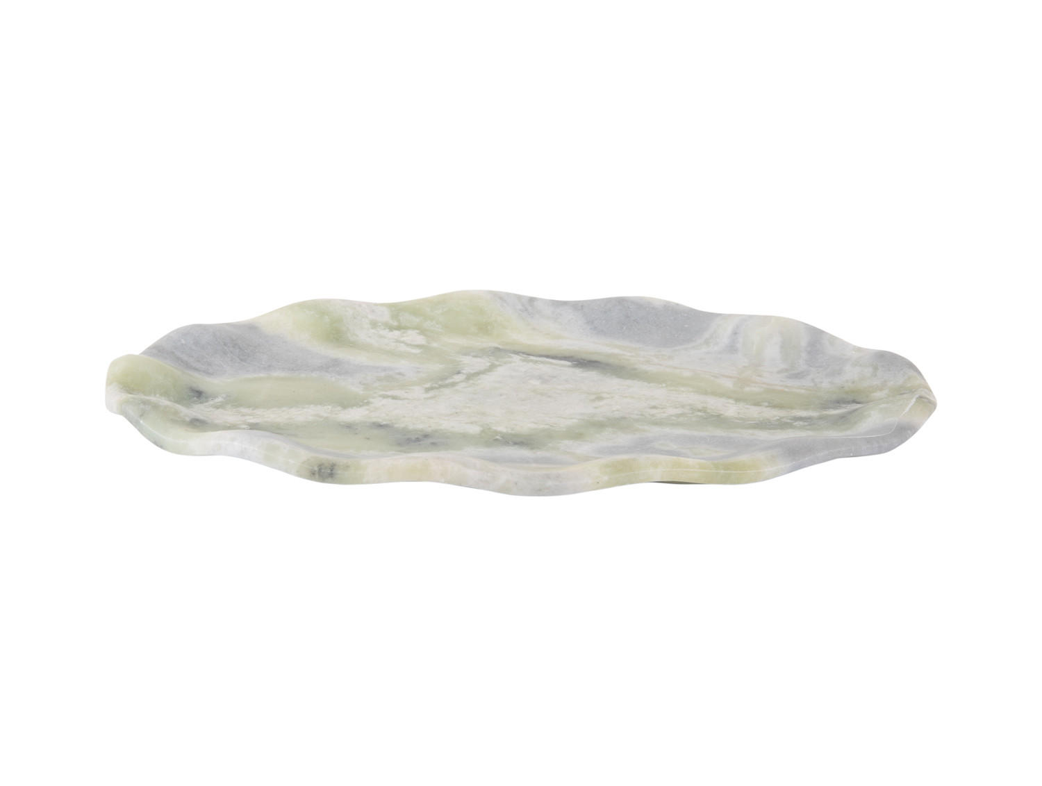 TABLETT Waved Oval Groot - Himalaya groen Grün 40/25/3 cm - Grün, Stein (25/3/40cm) - Present Time