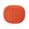 STRICK-POUF orange, 40/40/35 cm - Orange, Textil (40/35/40cm) - Homescapes