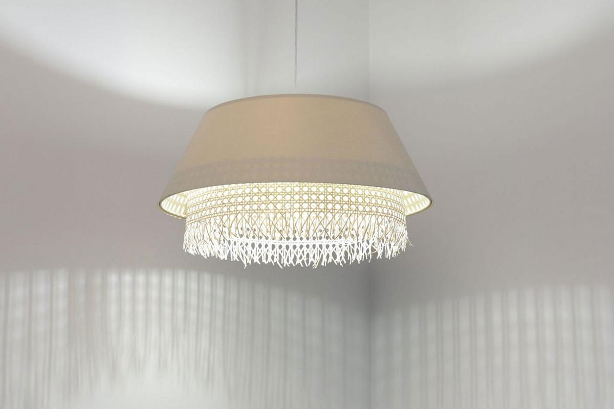 HÄNGELEUCHTE Beige 50/26 cm - Beige, Kunststoff (50/1.3/26cm) - ONZENO
