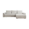ECKSOFA Alice mit Bettkasten und Schlaffunktion, Cordstoff in L-Form - Creme, Textil (289/184cm)