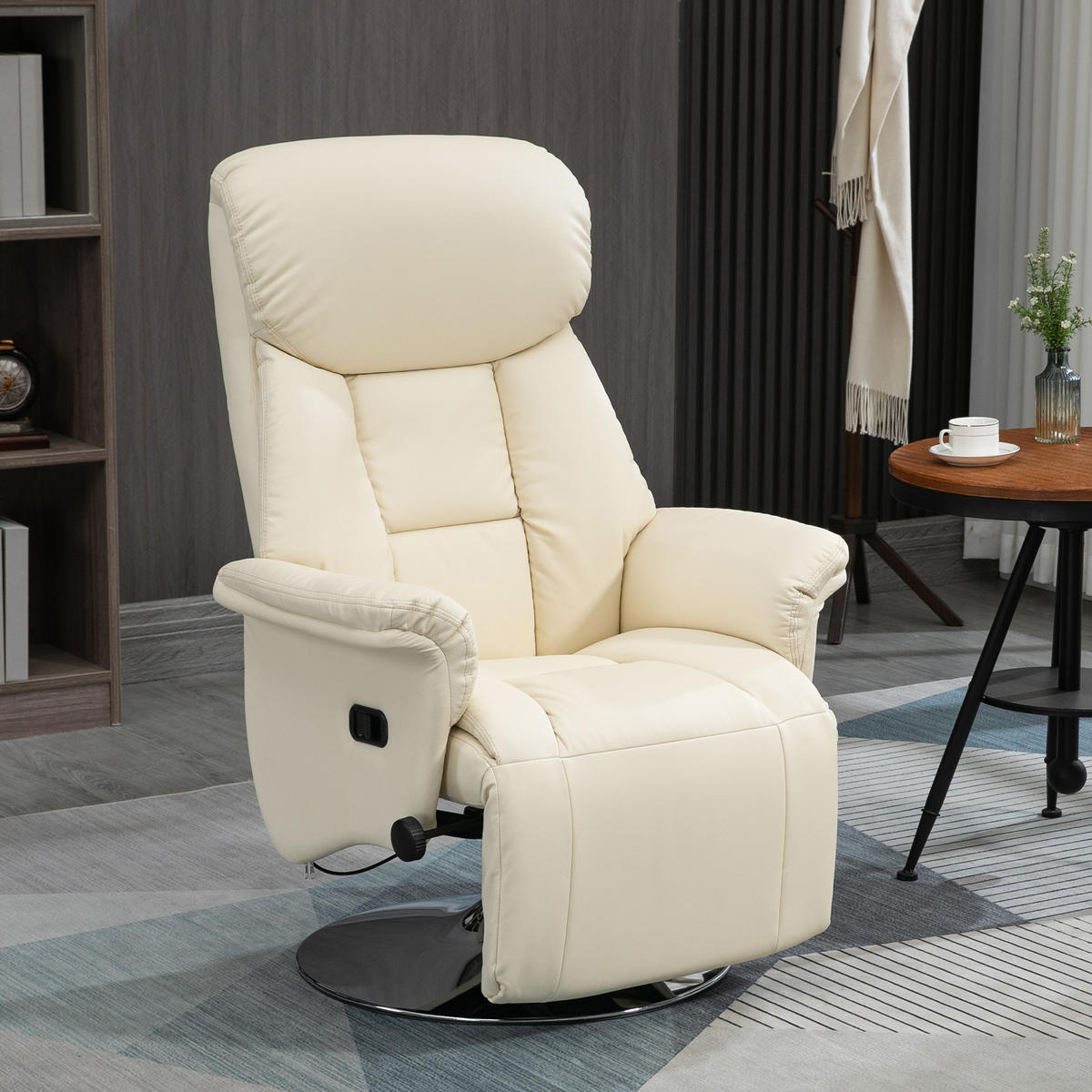 RELAXSESSEL DE-06434 mit Liegefunktion Creme - Creme, Metall (78/109/80cm) - ComfortXL