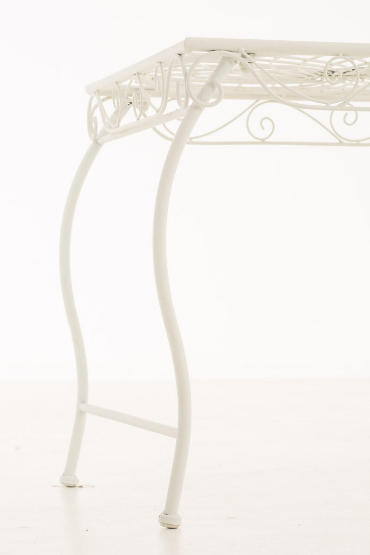 GARTENTISCH Carina weiß - Creme, Metall (46/49/45cm) - TPFGarden