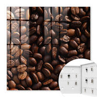 SCHLÜSSELBOX Weiß 30x30 cm – Türöffnung nach rechts - Aromatischer Kaffee - Braun, Metall (30/30/5cm) - TULUP
