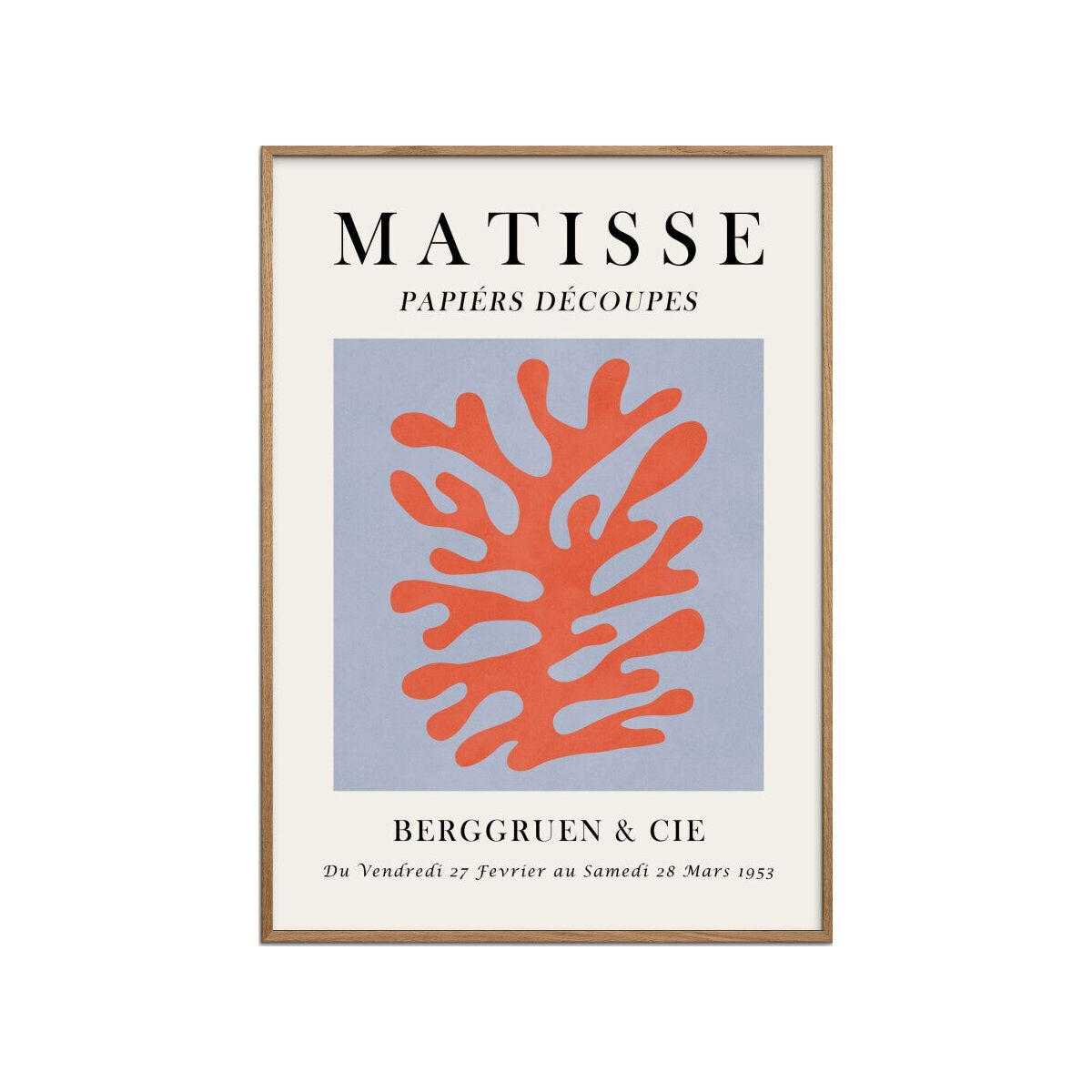 POSTER mit Rahmen Vitor Costa - Matisse floral Poster 8 - Eichefarben/Multicolor, Holz/Papier (50/70cm) - Poster&Frame