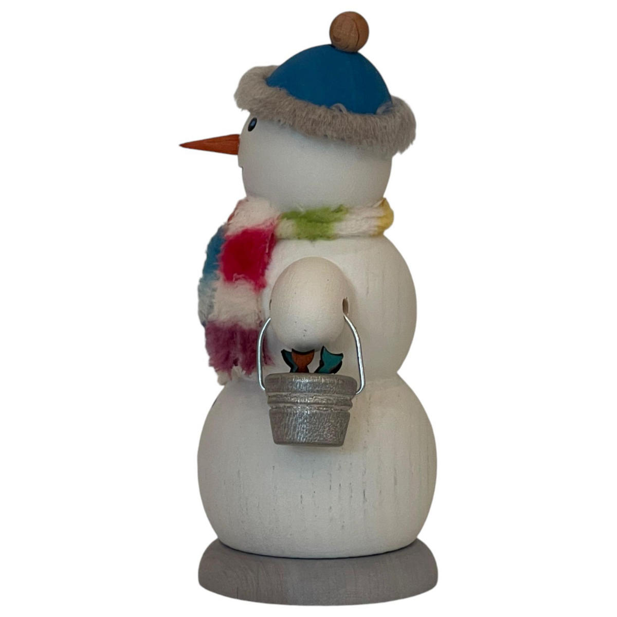 RÄUCHERFIGUR Räuchermännchen Schneemann mit Pinguin 13 cm - Multicolor, Holz (6/13/10cm)