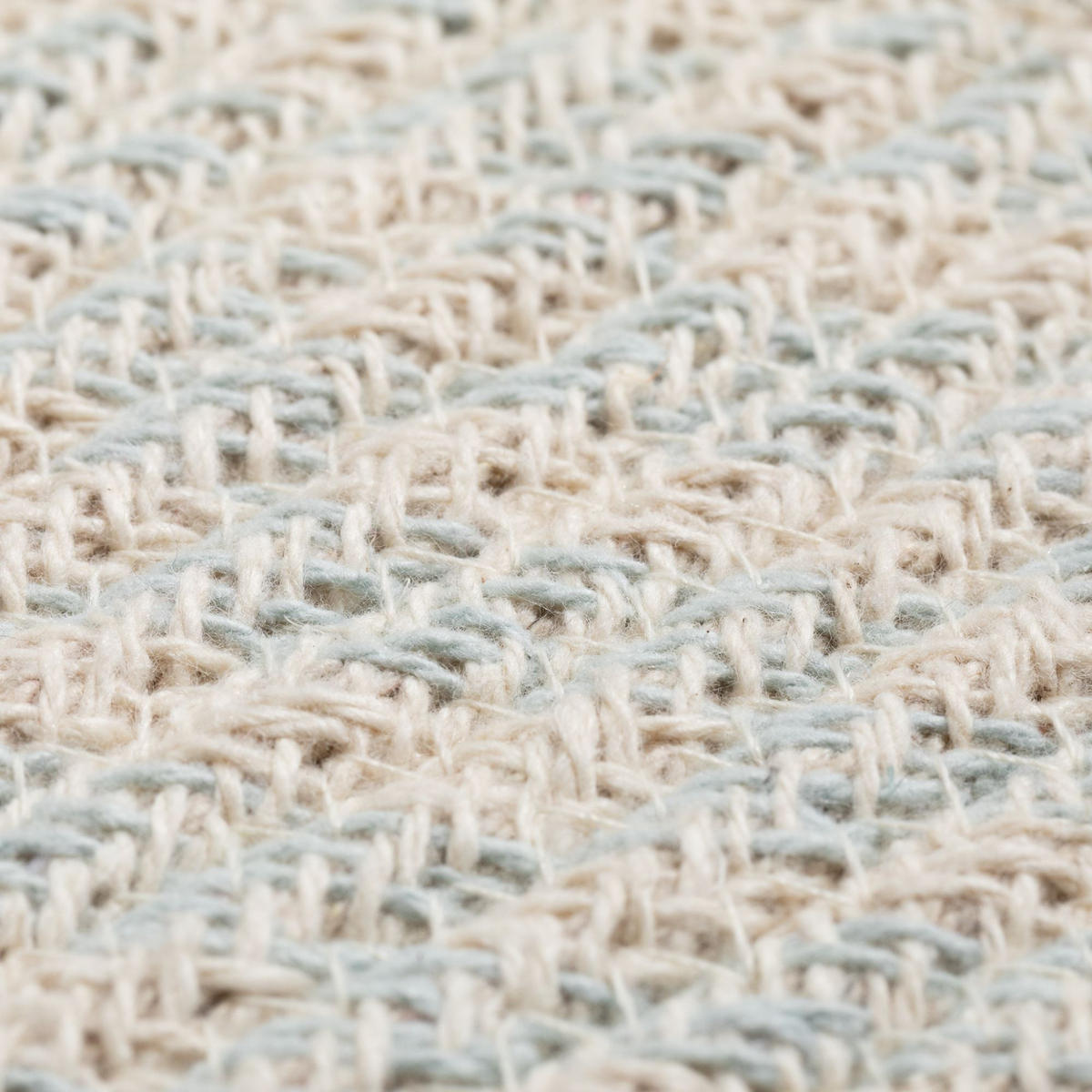 HANDWEBTEPPICH 170/170 cm Bali Plain - Hellblau, Naturmaterialien (170/170cm) - Steffensmeier