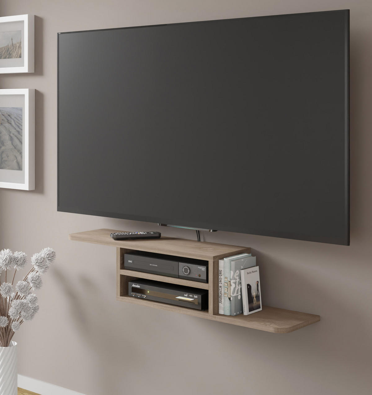 TV LOWBOARD Sonoma Eiche 90/20/22 - Sonoma Eiche, Holzwerkstoff (90/20/22cm) - RAUMHIRSCH FURNITURE