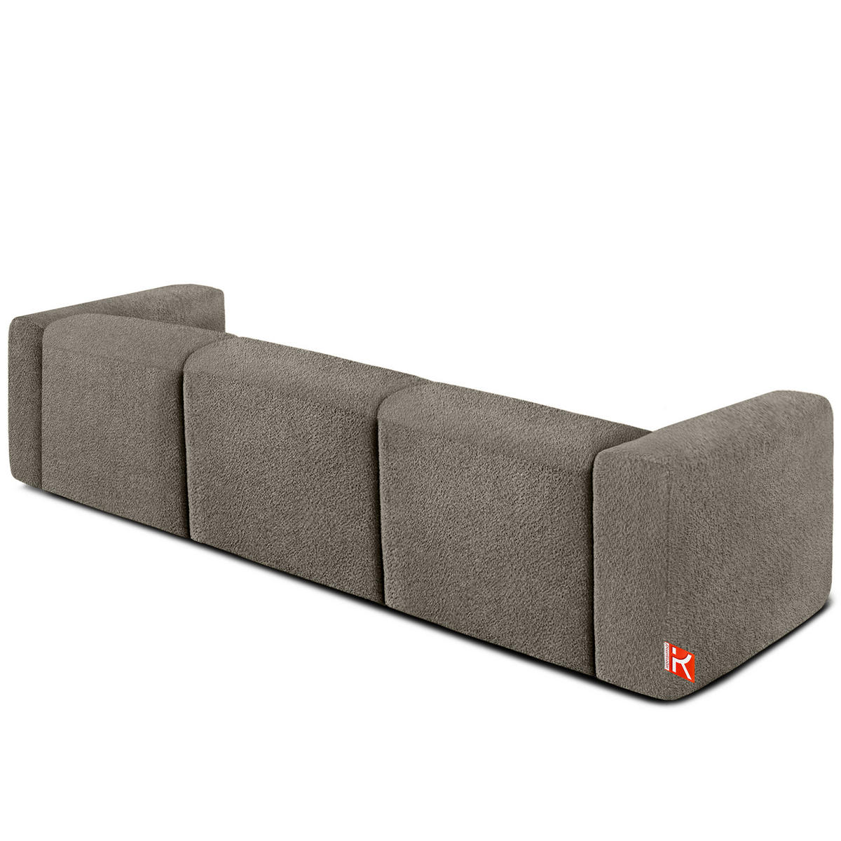 3-SITZER SOFA BUFFO, kühles Braun - Braun, Holz/Holzwerkstoff (290/73/96cm) - KONSIMO®