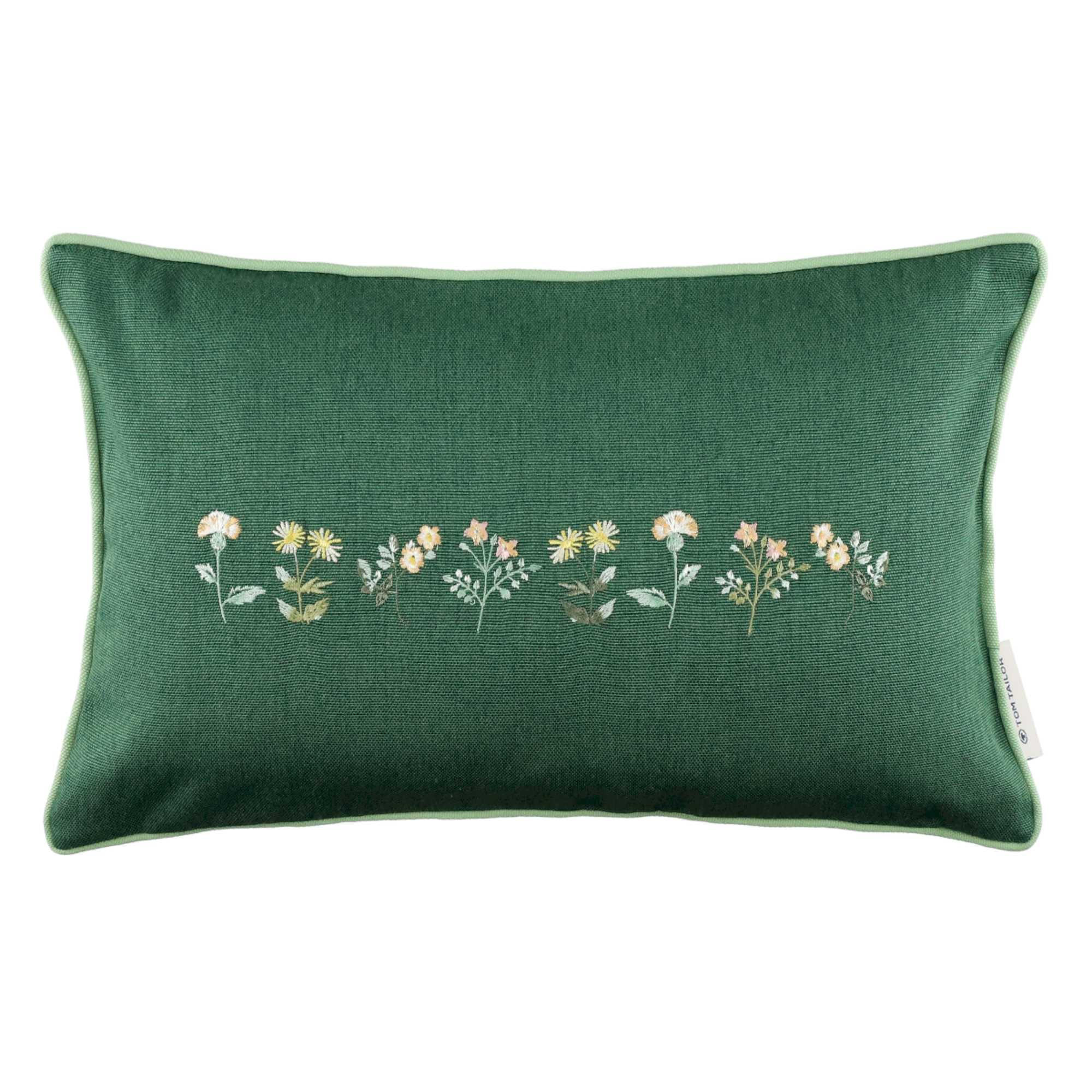 KISSENHÜLLE MEADOW - Dunkelgrün, Textil (50/30cm) - Tom Tailor