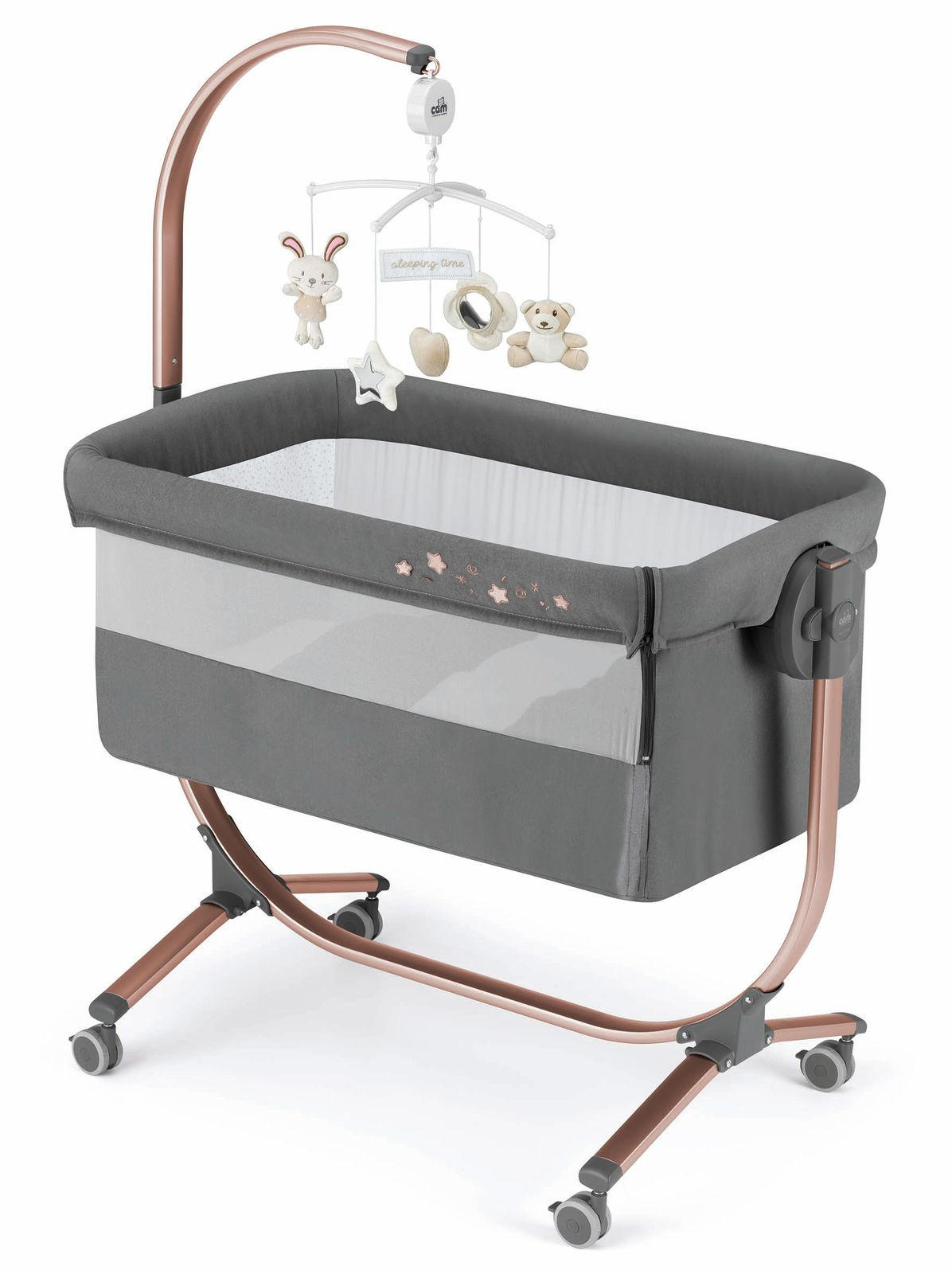 BABY-BEISTELLBETT höhenverstellbar Cullami - Anthrazit, Kunststoff/Textil - Cam il Mondo del Bambino S.p.A.