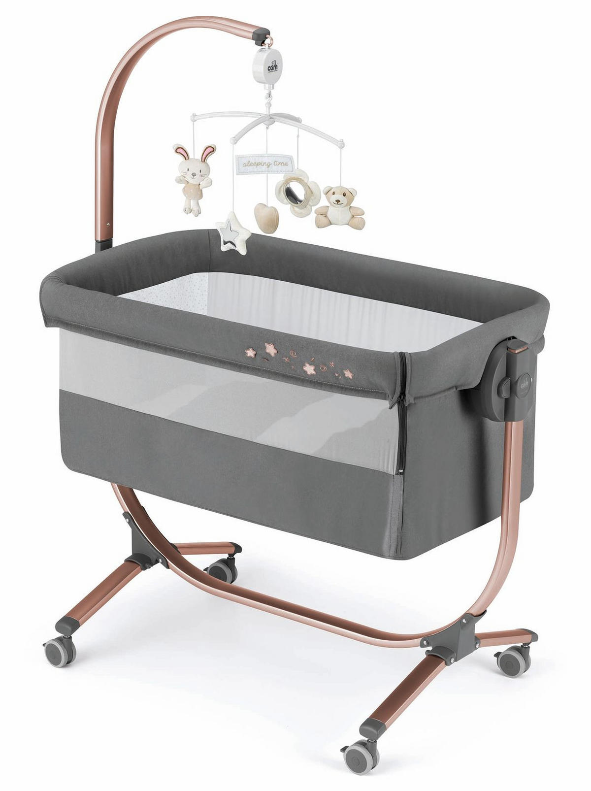 BABY-BEISTELLBETT höhenverstellbar Cullami - Anthrazit, Kunststoff/Textil - Cam il Mondo del Bambino S.p.A.