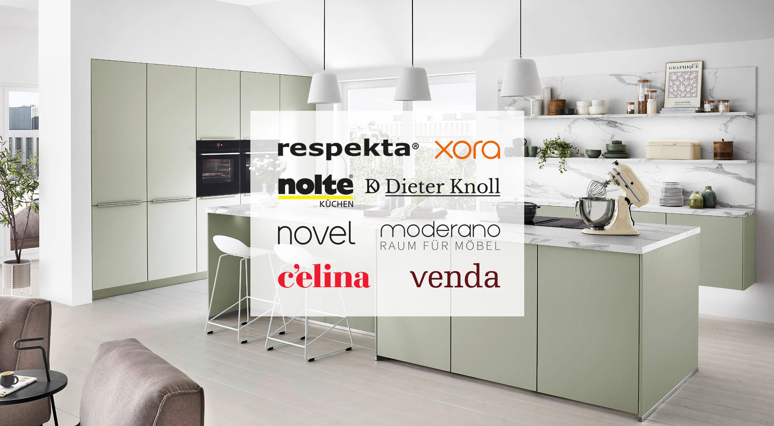 Küchenmarken bei XXXLutz entdecken: RESPEKTA Küchen, XORA Küchen, NOLTE Küchen, DIETER KNOLL Küchen, NOVEL Küchen, MODERANO Küchen, CELINA Küchen, VENDA Küchen und mehr
