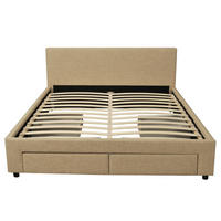 BETT LUGANO mit Schubladen/ Bett 140x190 - Beige - Beige, Holzwerkstoff (140/190cm) - Weber Industries
