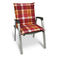 NIEDERLEHNERAUFLAGE Sunny BK 100/50/6cm Rot-Kariert - Rot, Textil (50/6/100cm) - Beautissu 
