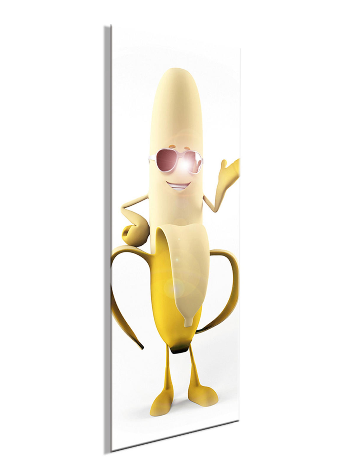 GLASBILD 30x80 cm Küche Banane gelb - Gelb, Glas (30/80cm) - artissimo