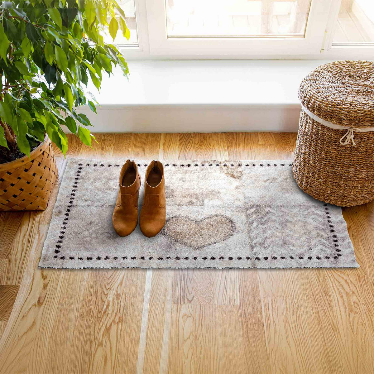 FUSSMATTE WASCHBAR PURE & SOFT - Grau, Textil (50/70cm) - Astra