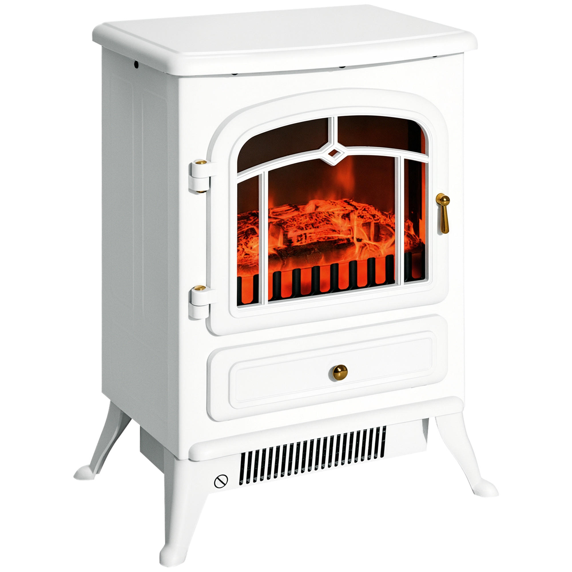 ELEKTROKAMIN DE-17003 Retro 950-1850 W Weiß - Weiß, Kunststoff (415/548/28cm) - ComfortXL