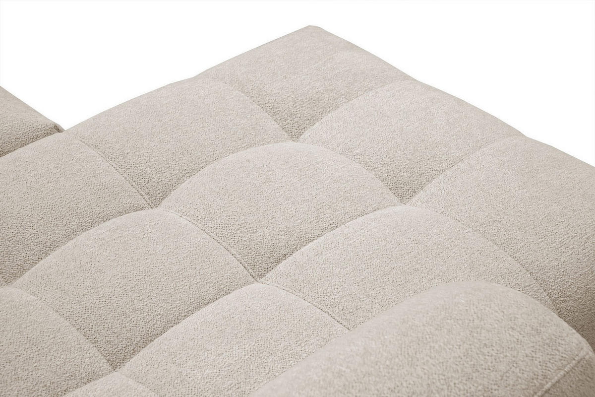 ECKSOFA SALVINI 4-Sitzer, ecru - Ecru/Schwarz, Holzwerkstoff/Textil (158/292cm) - Courtois Laville