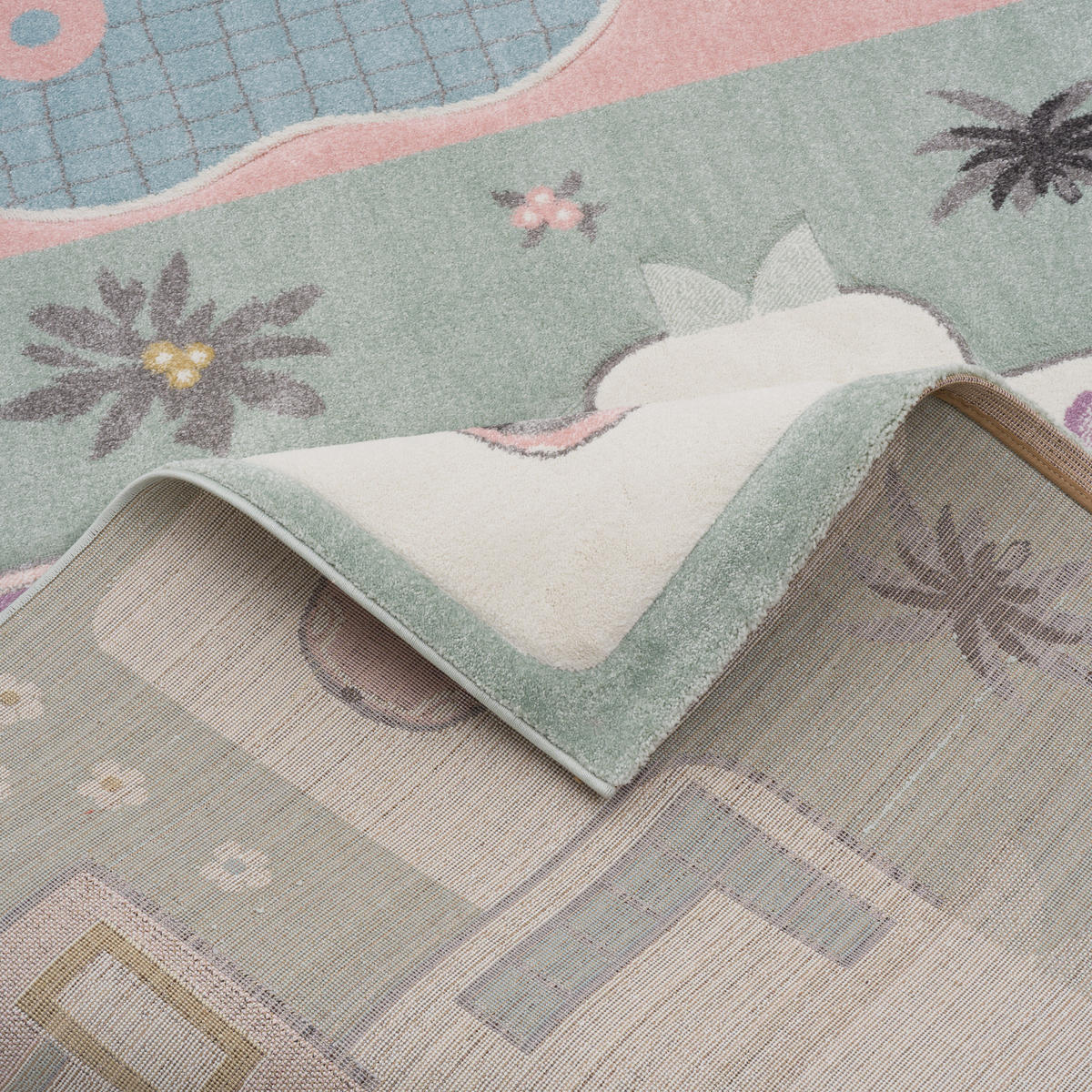 KINDER TEPPICH MAUI KIDS SPIELHAUS - Rosa, Textil (200/290cm) - Pergamon