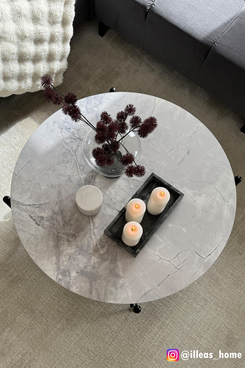 COUCHTISCH - Keramik / Stahl - Weiß, Keramik (94/94/40cm) - home24