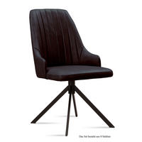ESSZIMMERSTUHL (8er-Set) Dunya 52x91x60 Schwarz/Espresso - Dunkelbraun/Schwarz, Kunststoff (60/91/52cm) - 58aufmkessel