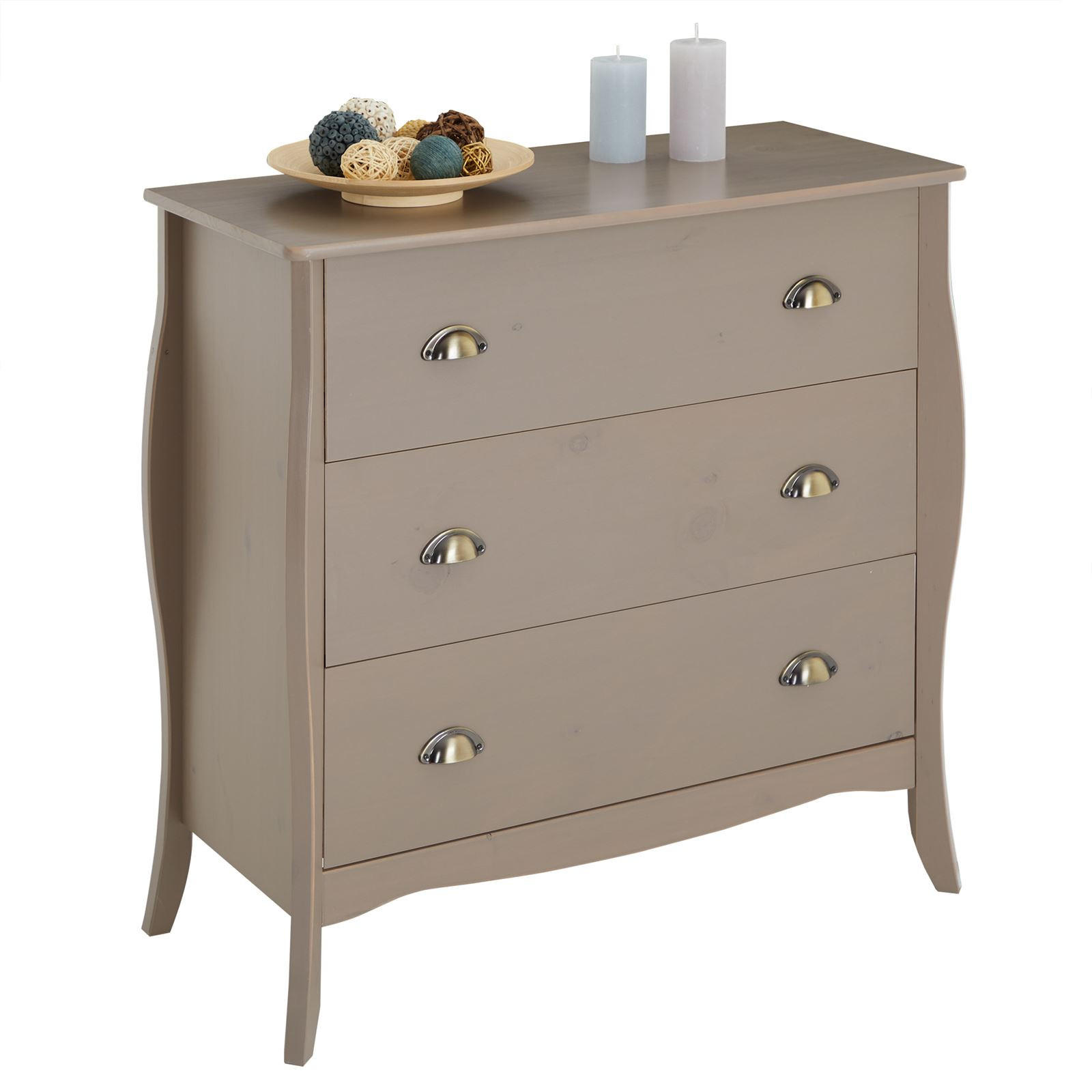 KOMMODE ANTOINETTE - Taupe, Holz (89/87/43cm) - IDIMEX