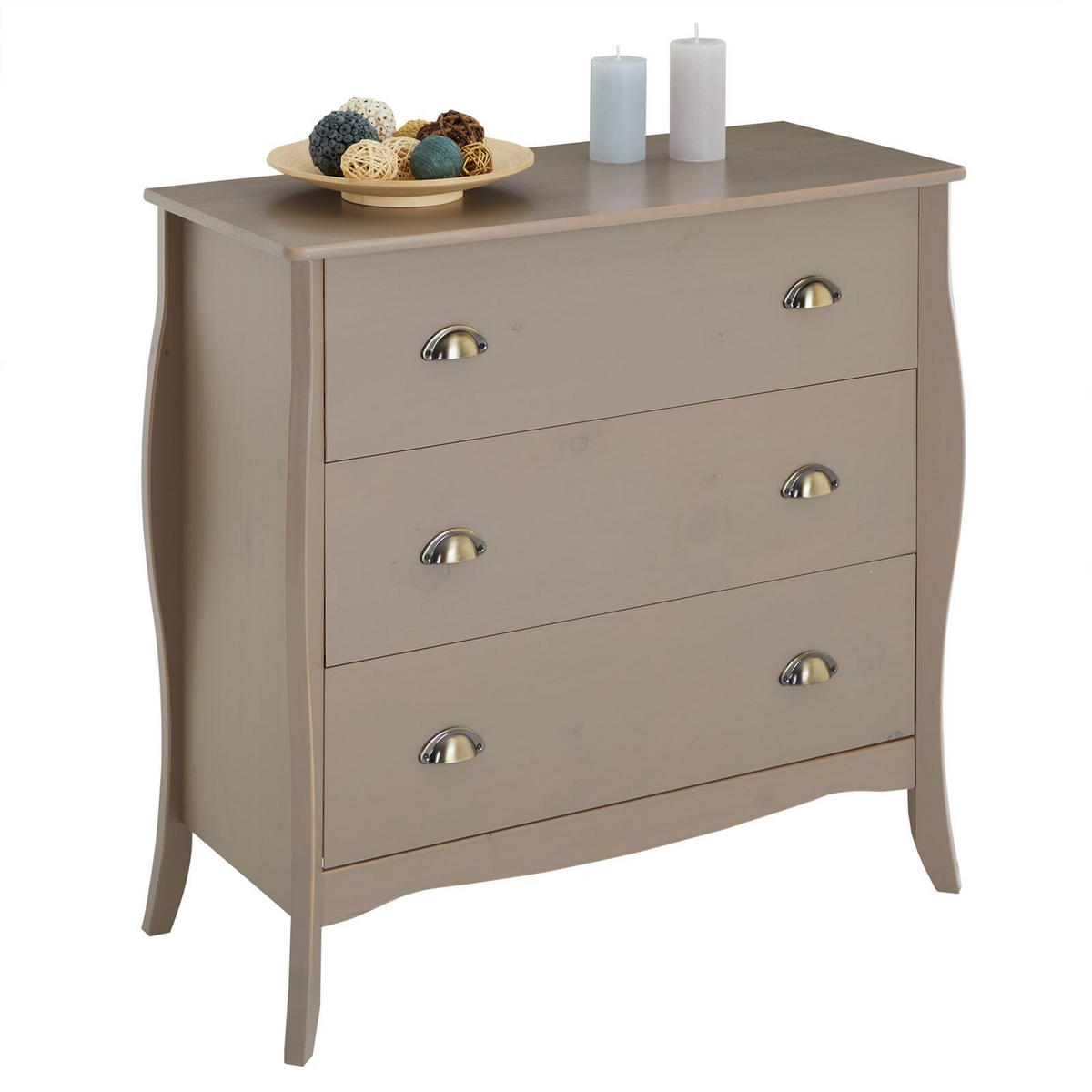 KOMMODE ANTOINETTE - Taupe, Holz (89/87/43cm) - IDIMEX
