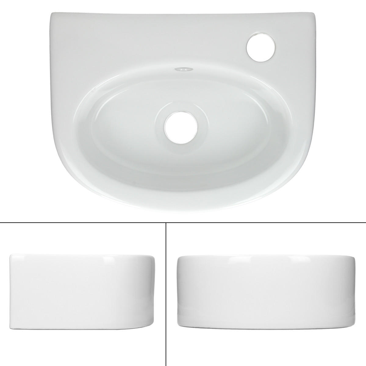 WASCHBECKEN - Weiß, Keramik (25.5/13/33.5cm) - ECD-Germany