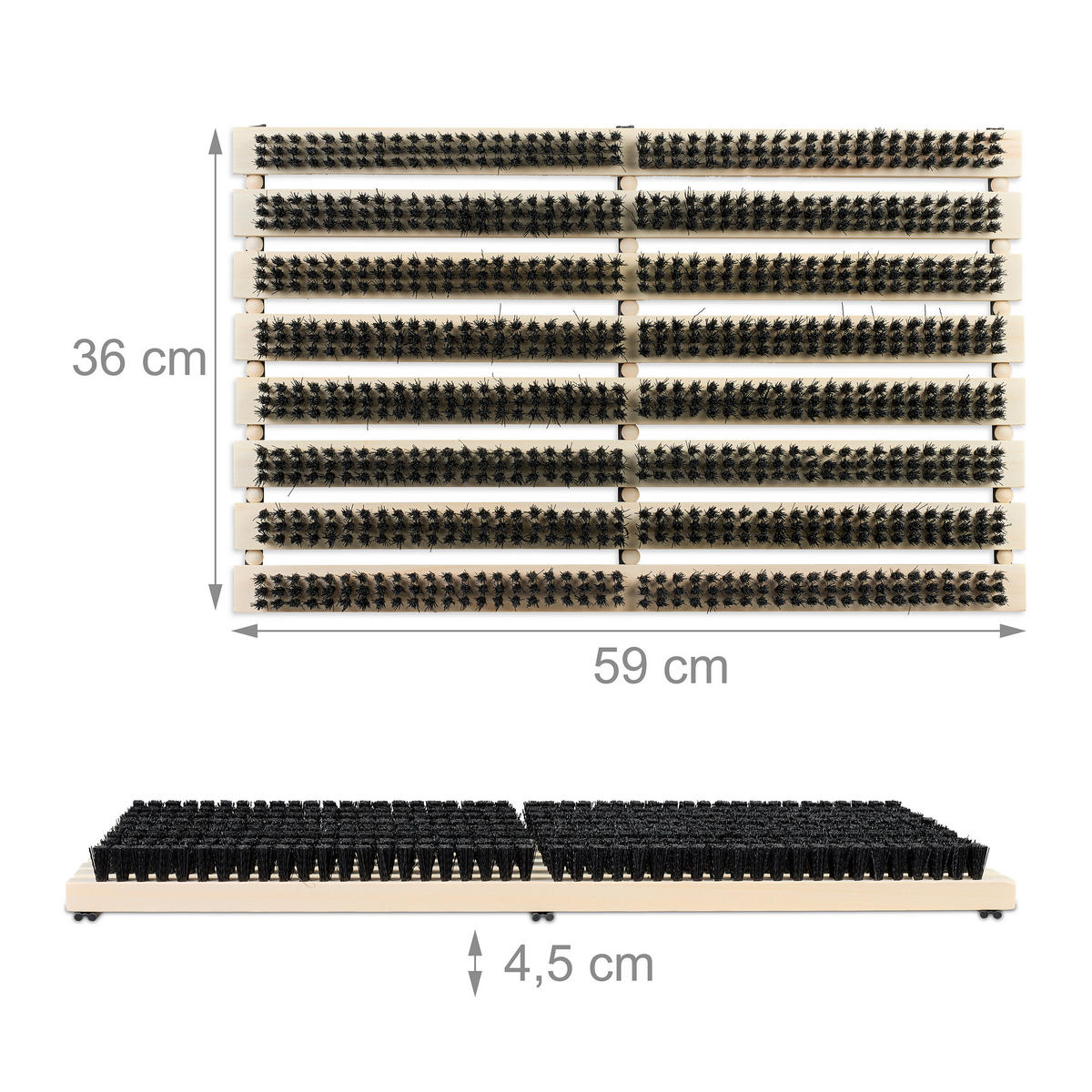 ŠKRABKA na obuv - různobarevná, kov/dřevo (59/4.5/36cm) - Relaxdays