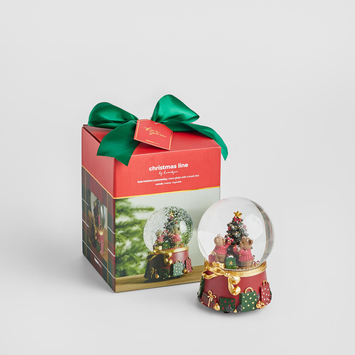 SCHNEEBALL Mit Spieluhr Nutty - Rot, Glas (10/15/10cm) - home&you