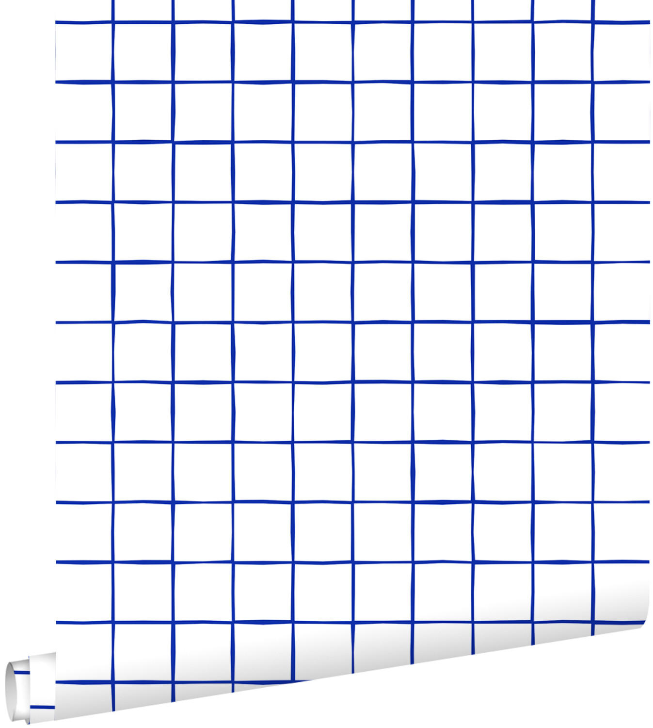 TAPETE Karomuster 53 cm x 10.05 m - Blau, Papier (53/1000cm) - ESTAhome