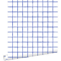 TAPETE Karomuster 53 cm x 10.05 m - Blau, Papier (53/1000cm) - ESTAhome