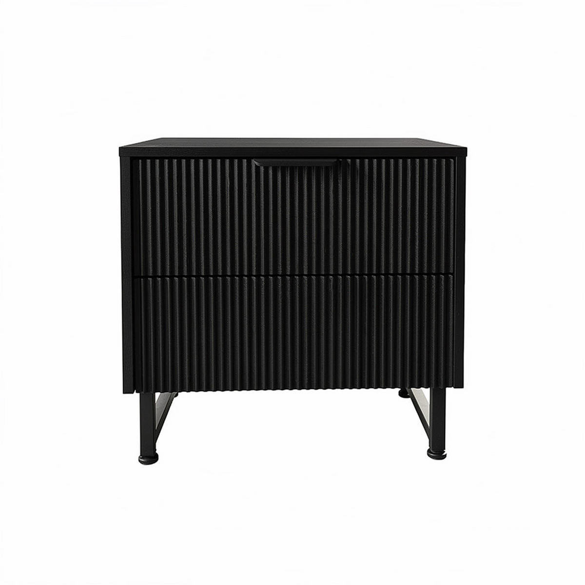 NACHTTISCH NYLA - Schwarz - Schwarz, Holzwerkstoff (45/61/39cm) - Home Deluxe