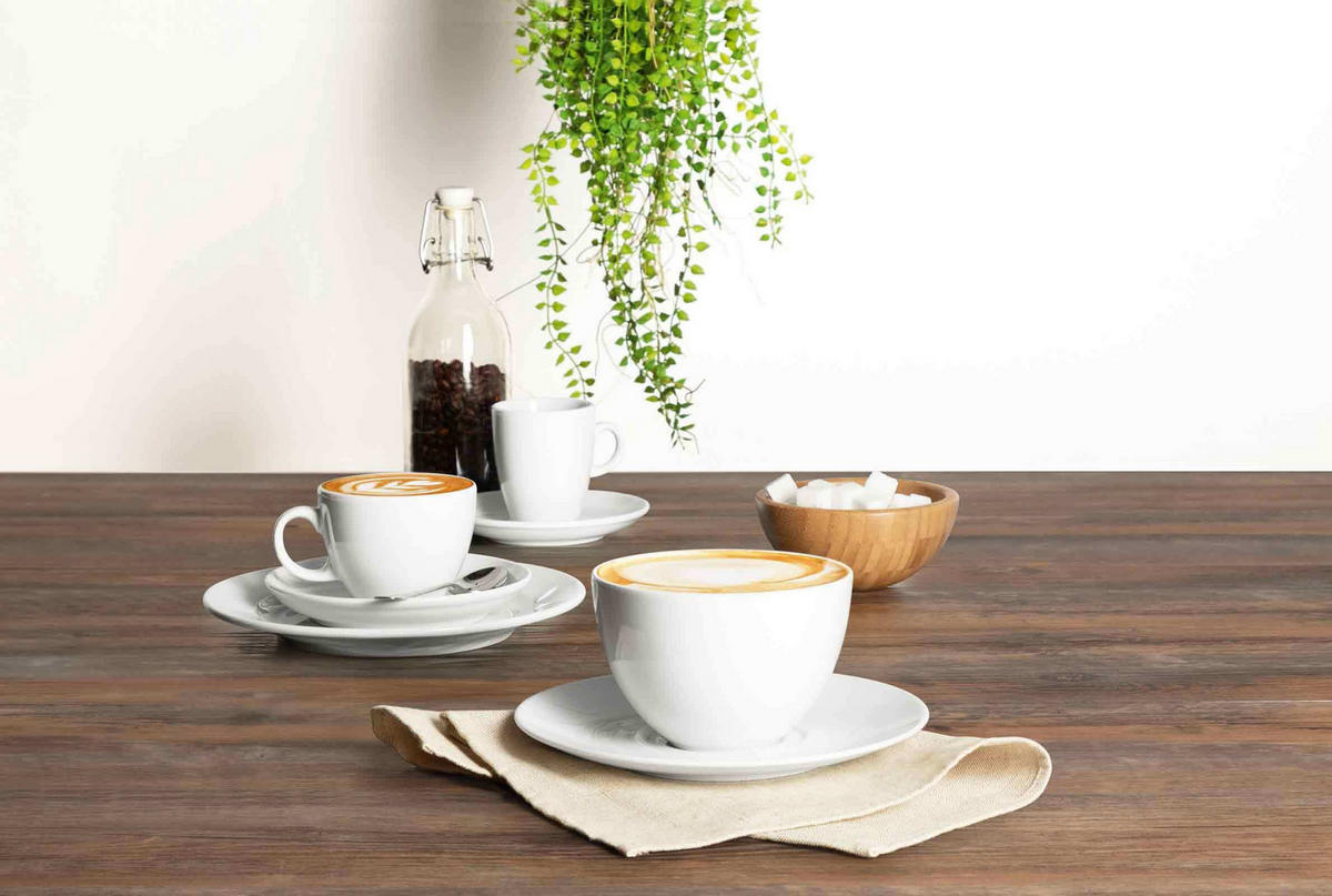 ESPRESSOTASSE MIT UNTERTASSE VIP. weiß 90 ml - Weiß, Keramik (0.09L) - Seltmann Weiden