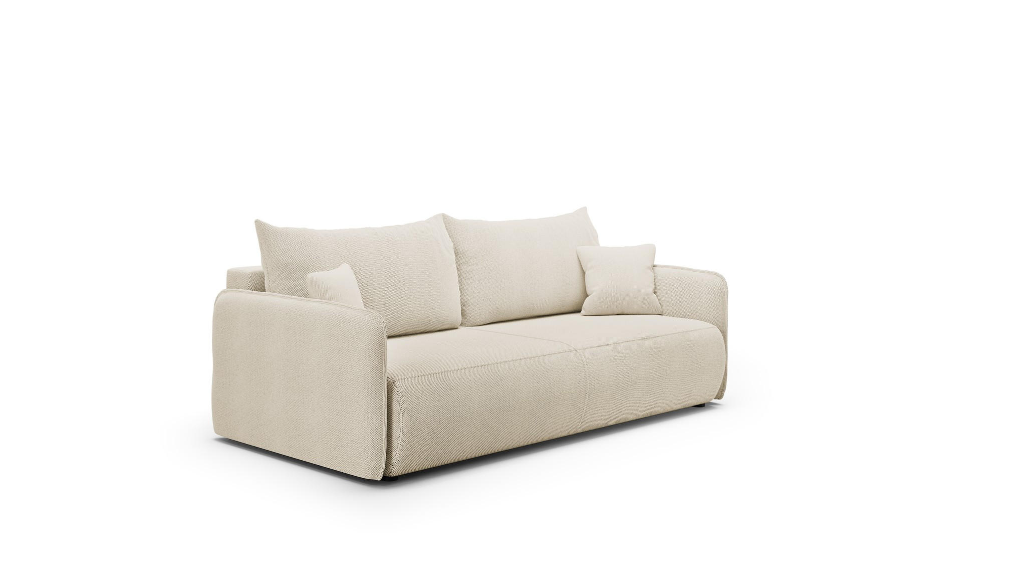 Fun Möbel Schlafsofa Creme 216x86x105 cm