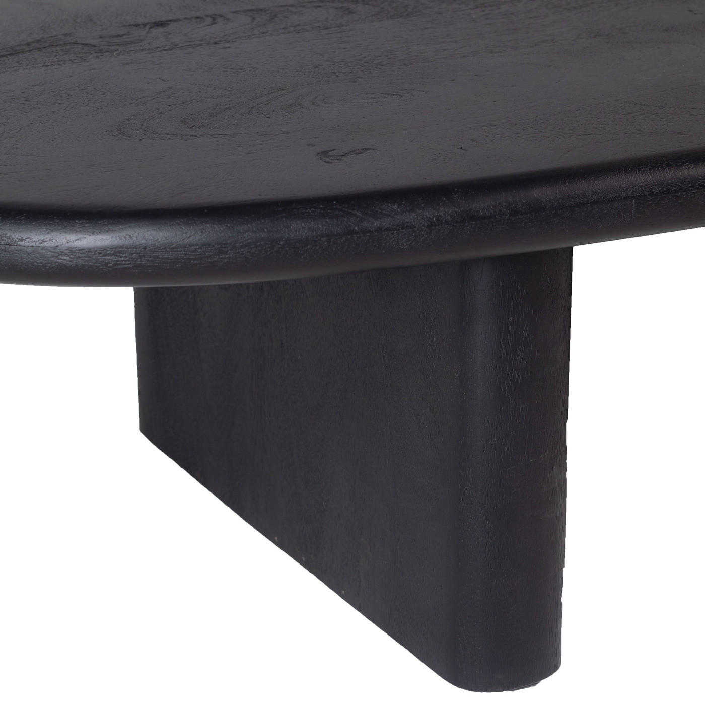COUCHTISCH oval aus Mangoholz 130cm, schwarz - Schwarz, Holz (130/65/33cm) - Giga Meubel