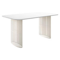 ESSTISCH Arcadia Cashmere 160 - Kaschmir/Weiß, Holzwerkstoff/Metall (90/160/76cm) - MIRJAN24