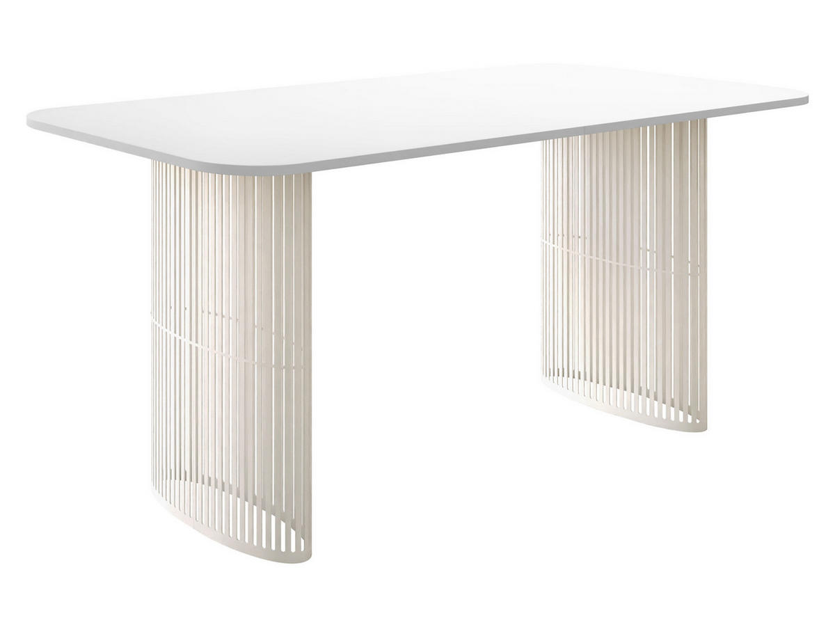 ESSTISCH Arcadia Cashmere 160 - Kaschmir/Weiß, Holzwerkstoff/Metall (90/160/76cm) - MIRJAN24
