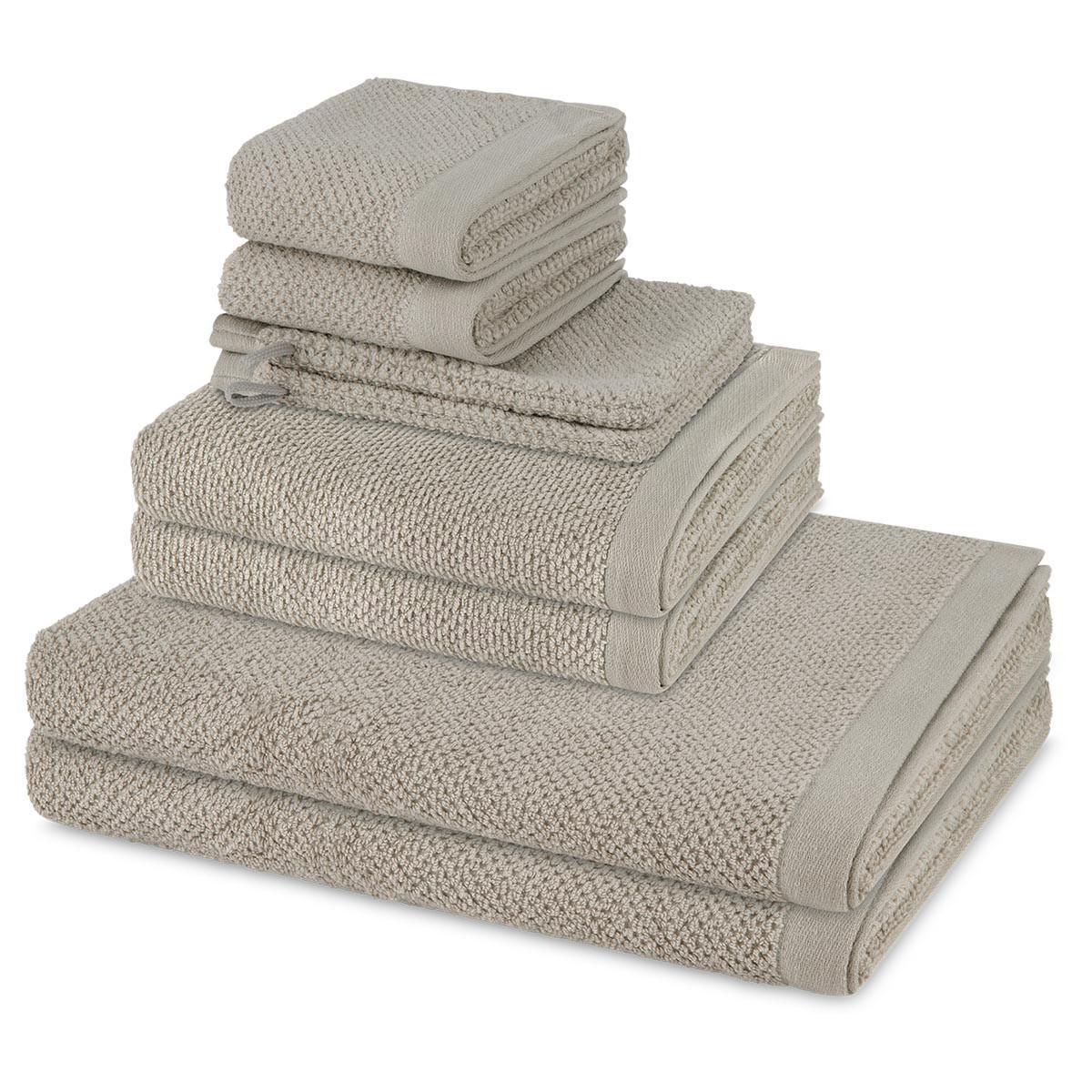 FROTTIERSET Bliss 8-teilig - Hellgrau, Textil (50/100cm) - MÖVE