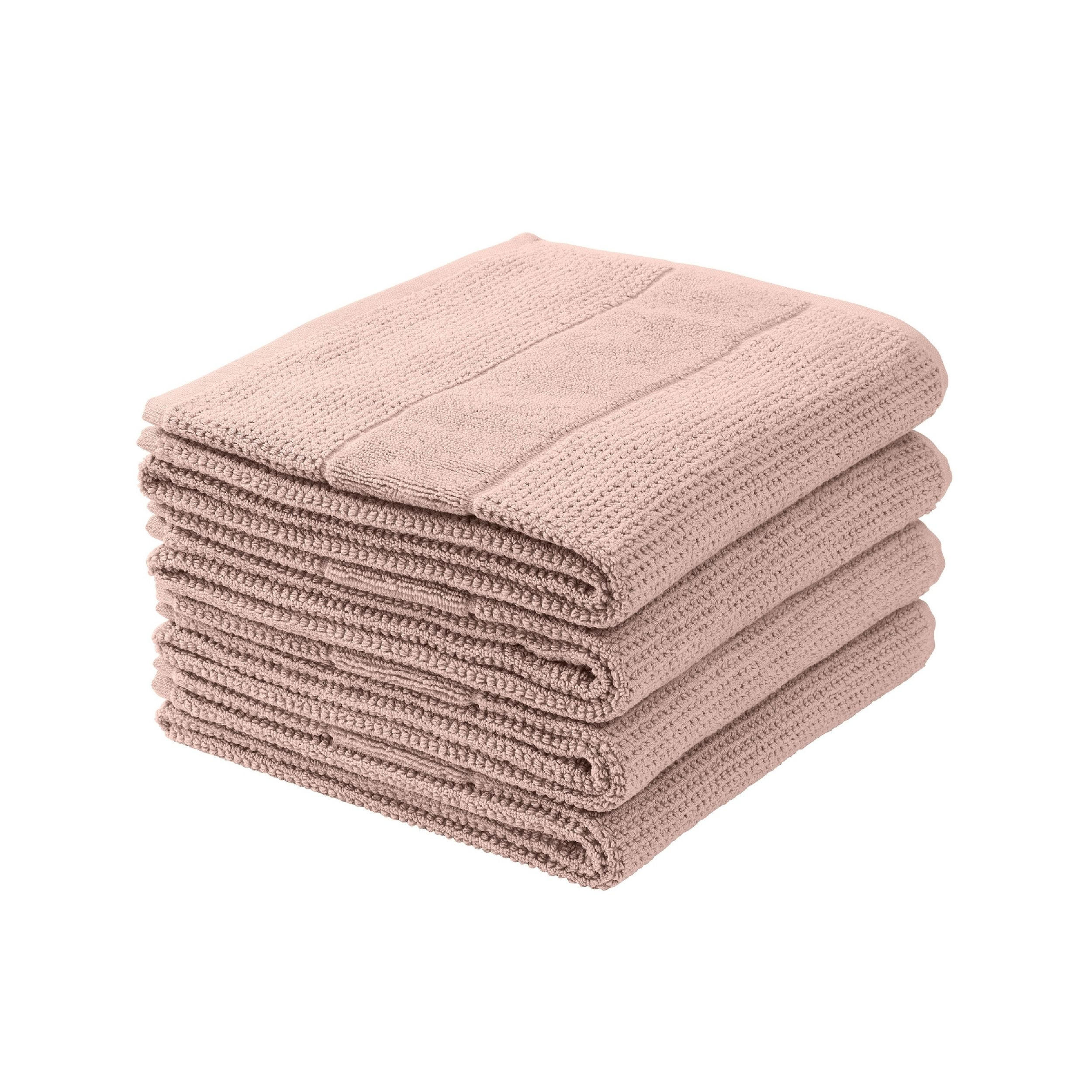 HANDTUCHSET Turin - 4-teilig - 50x100 cm - Hellrosa - Hellrosa, Textil (50/100cm) - SCHIESSER