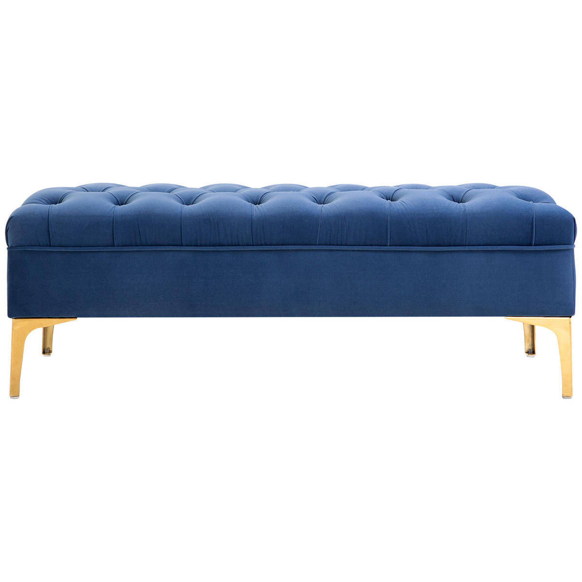 SITZBÄNKE Blau+Gold 1 Stück - Beige, Metall (118/42/45cm) - GiPP